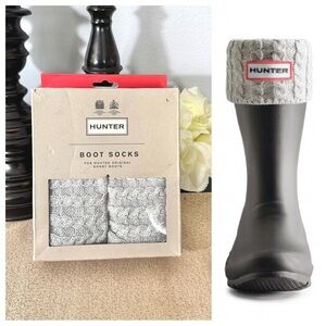 NWT Original Hunter Cable Knit Cuff Short Boot Socks
